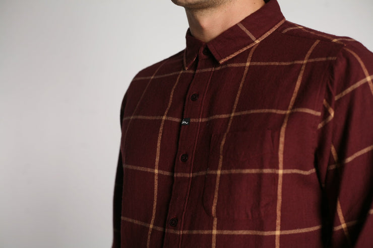 Claxton Flannel Red Mahogany
