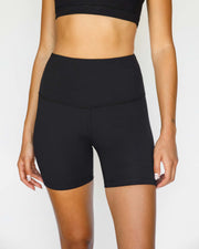 Solo High Waisted Biker Shorts Black