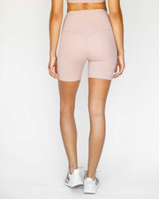 Solo High Waisted Biker Shorts Mauve