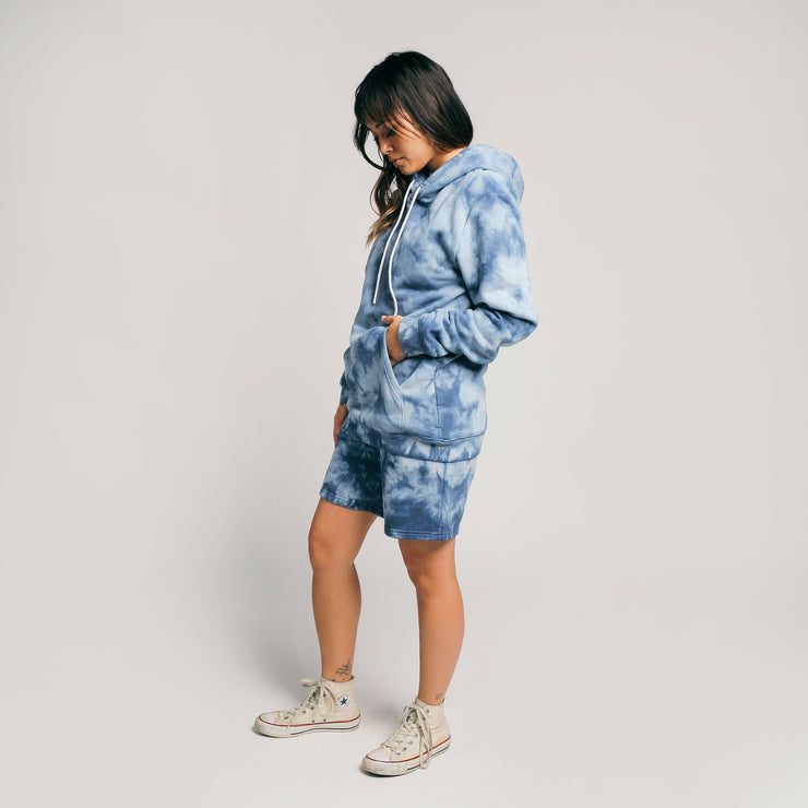 Loftloom Hoodie Indigo Smoke Tie Dye