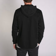 Wallace LS Hooded Shirt Black Denim