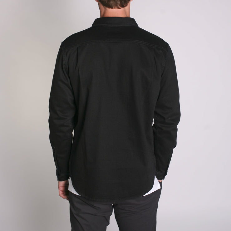 Wallace LS Shirt Black Denim