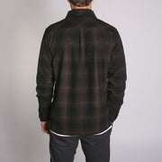 Winthrop Woolly Flannel Black Copper Plaid